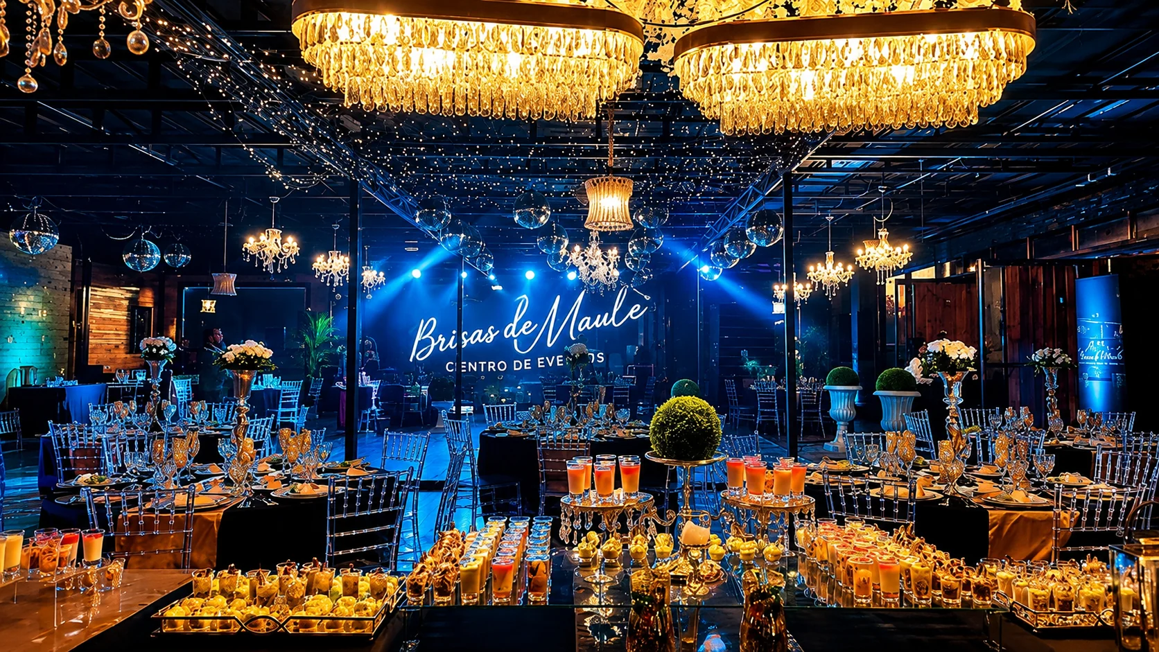 Pista y salón de Brisas de Maule durante un evento